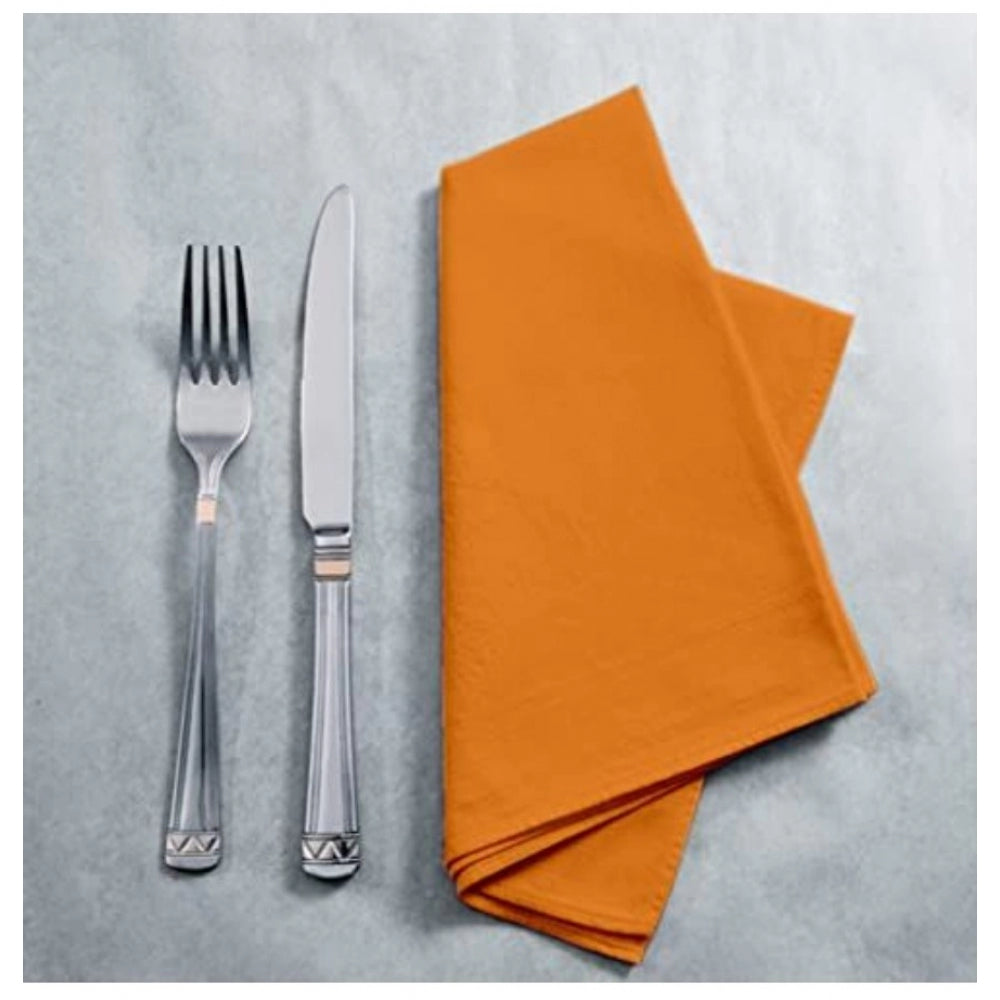 Generic Solid Cotton Napkins Sets (Orange)