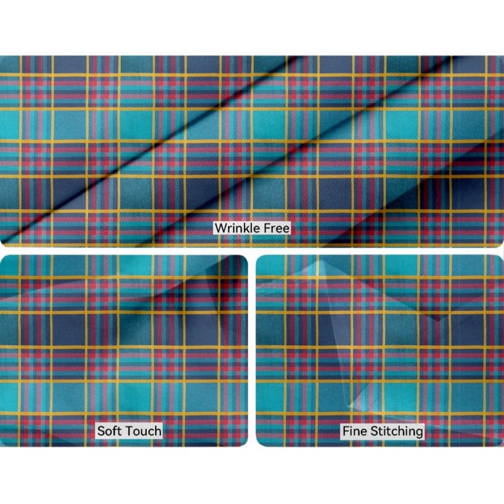 Generic Checked Cotton Checks Table Cloth (Multicolor)