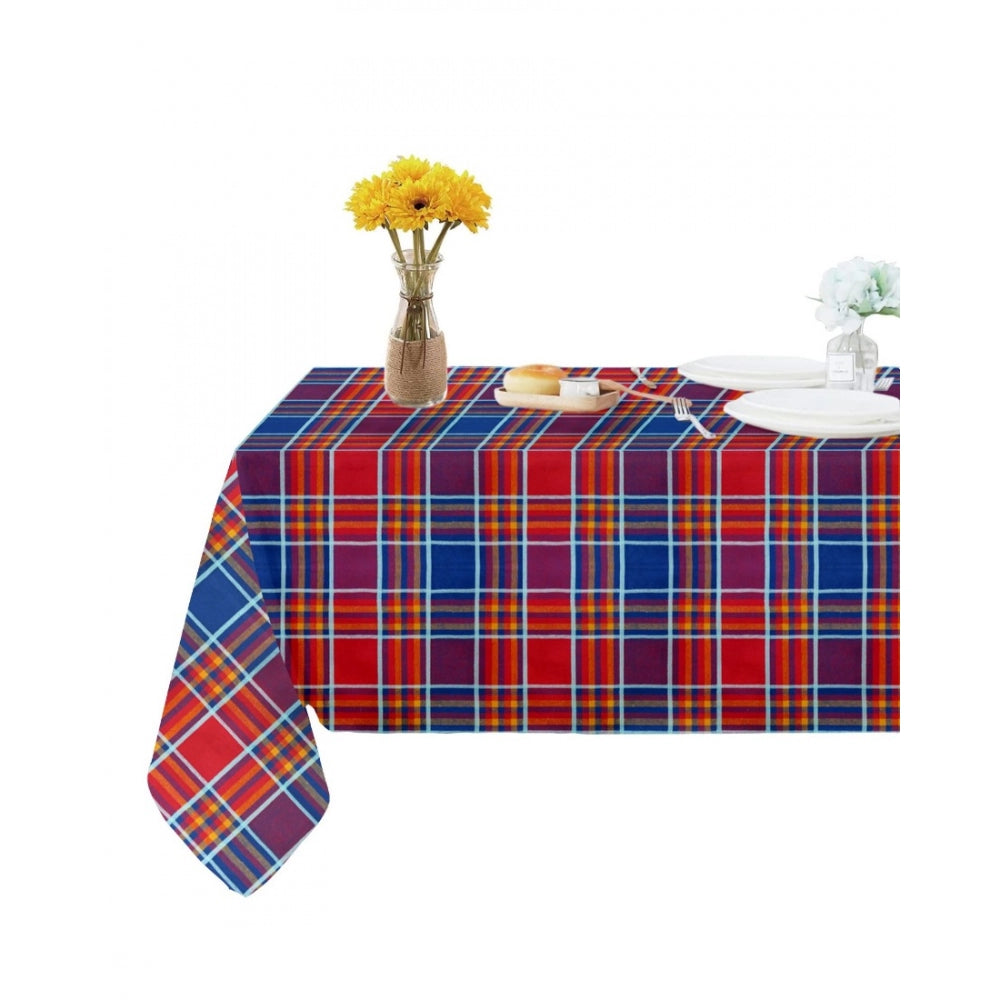 Generic Checked Cotton Checks Table Cloth (Multicolor)