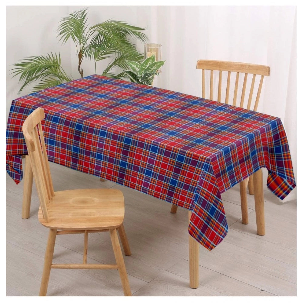 Generic Checked Cotton Checks Table Cloth (Multicolor)