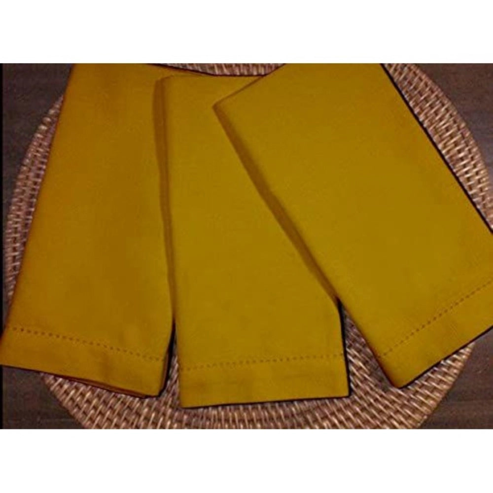 Generic Solid Cotton Napkins Sets (Mustard)