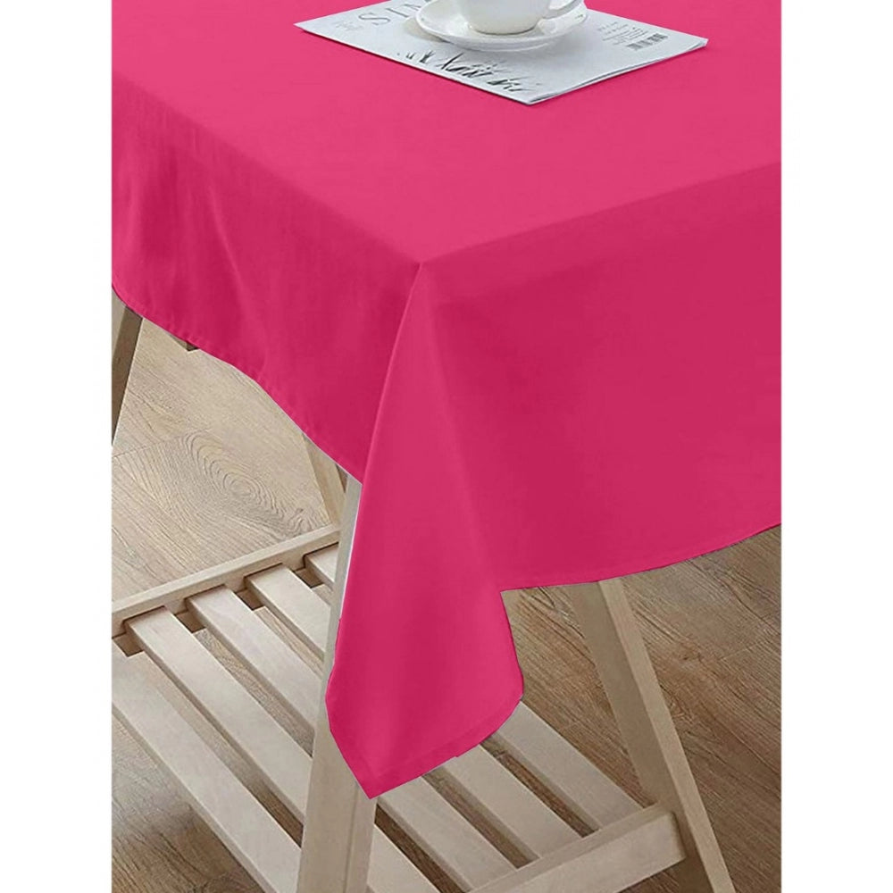 Generic Solid Cotton Plain Table Cloth (Pink)