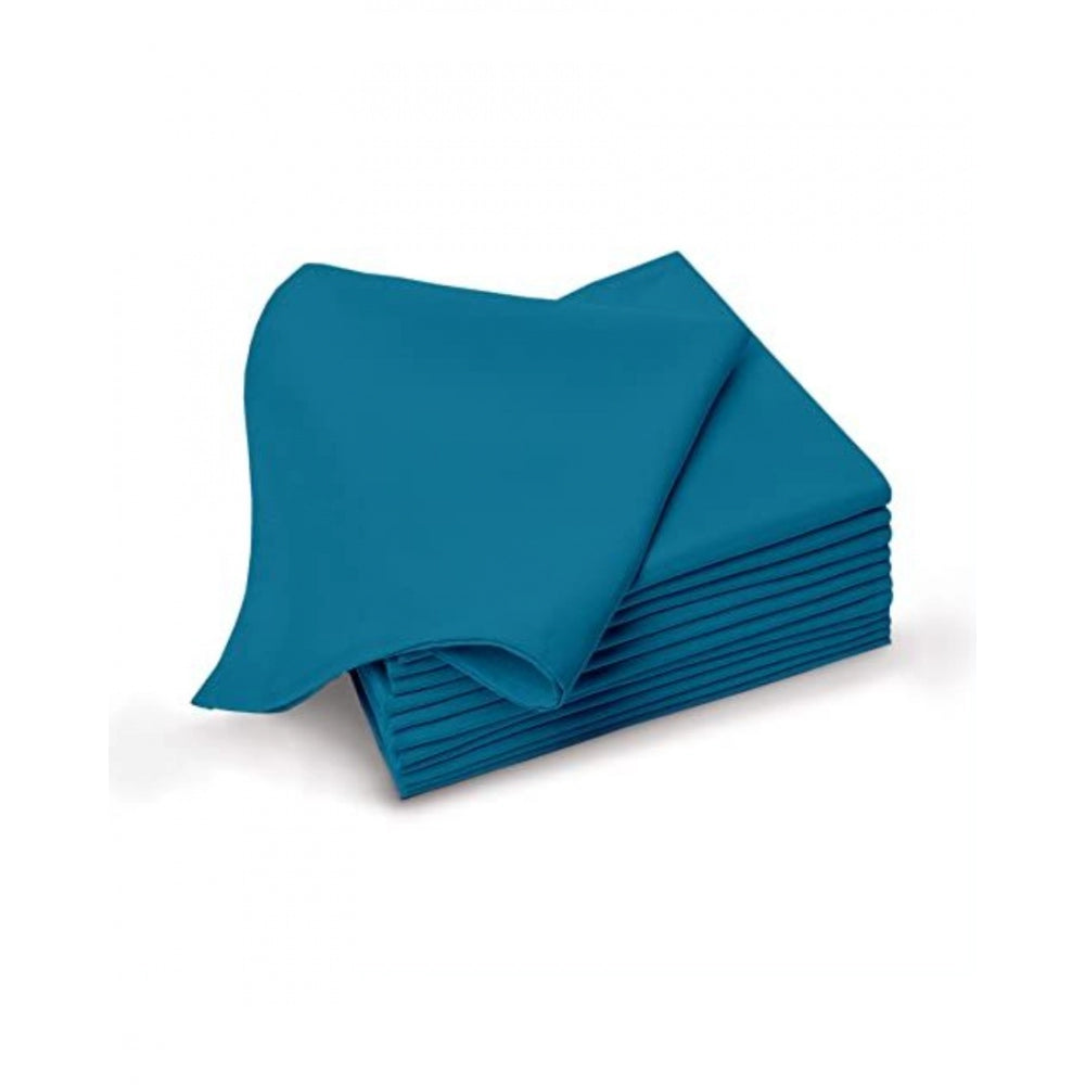 Generic Solid Cotton Napkins Sets (Turquoise green)