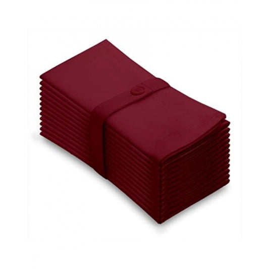 Generic Solid Cotton Napkins Sets (Maroon)