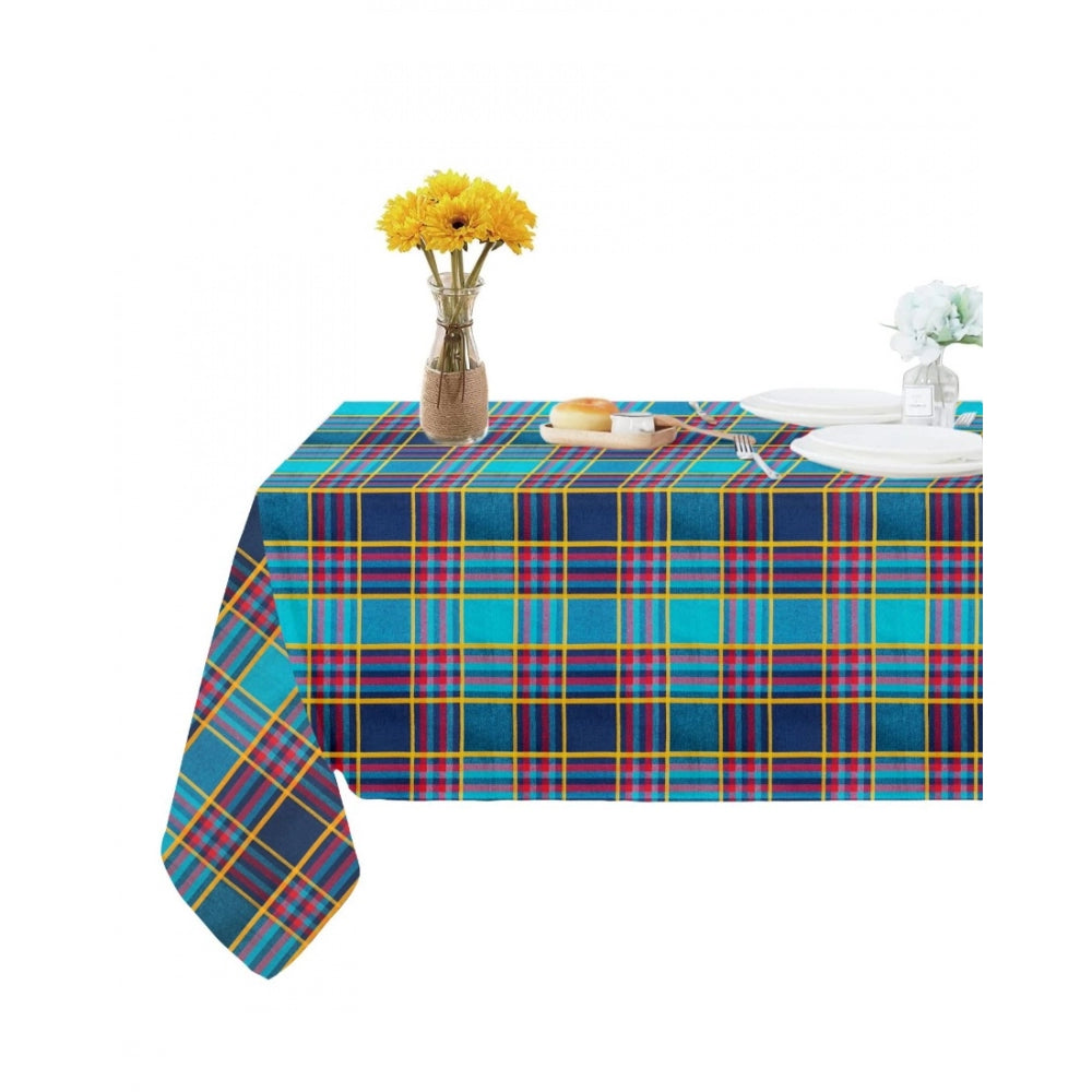 Generic Checked Cotton Checks Table Cloth (Multicolor)