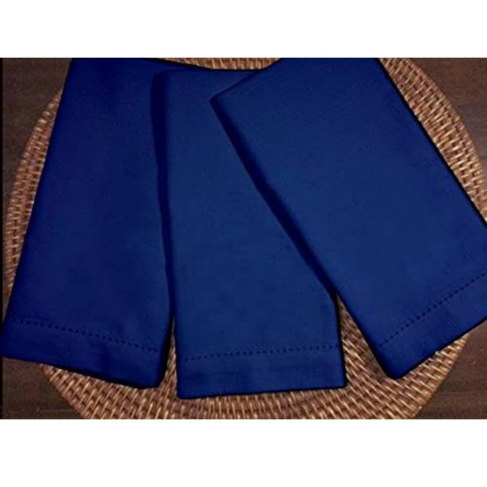 Generic Solid Cotton Napkins Sets (Blue)