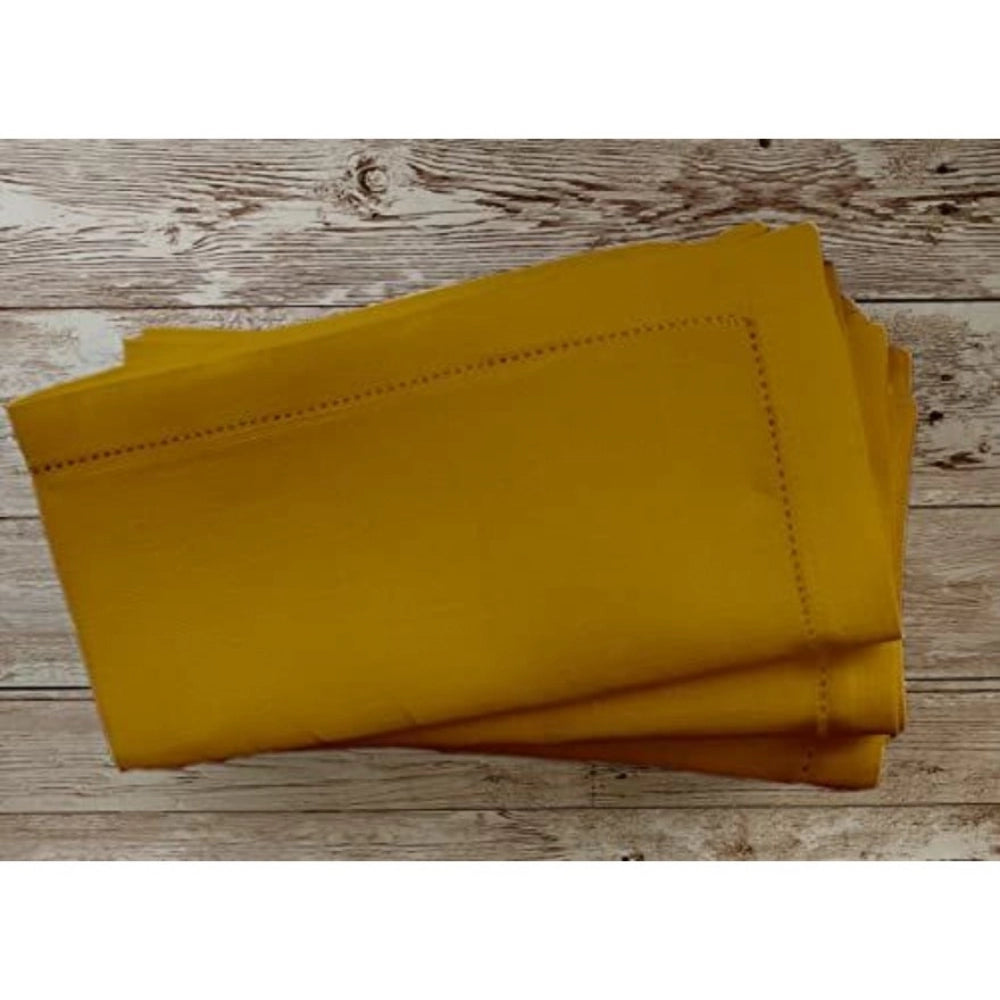 Generic Solid Cotton Napkins Sets (Mustard)