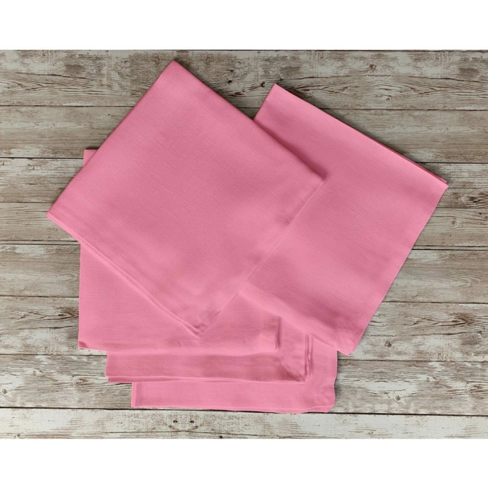 Generic Solid Cotton Napkins Sets (Baby Pink)