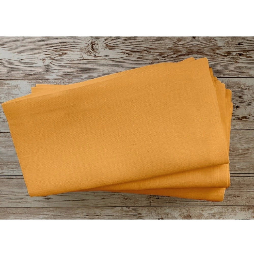 Generic Solid Cotton Napkins Sets (Dark Yellow)