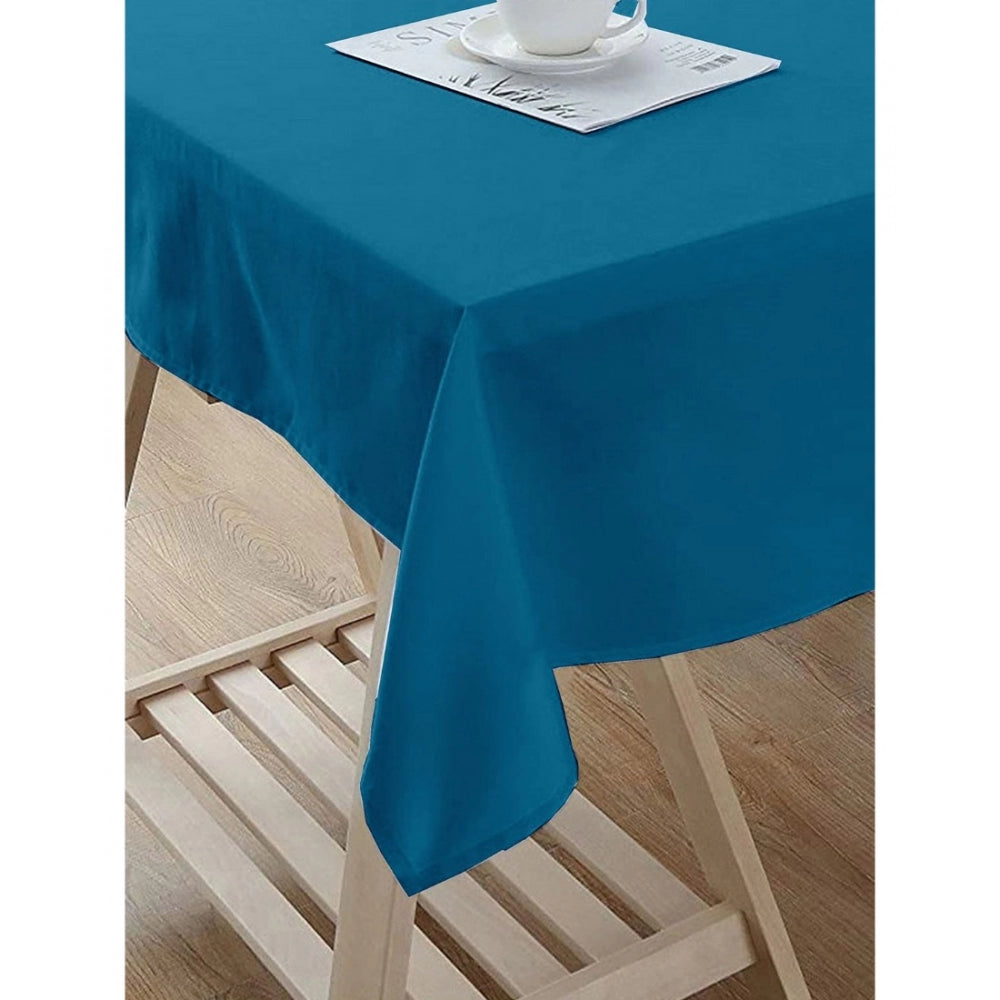 Generic Solid Cotton Plain Table Cloth (Blue)