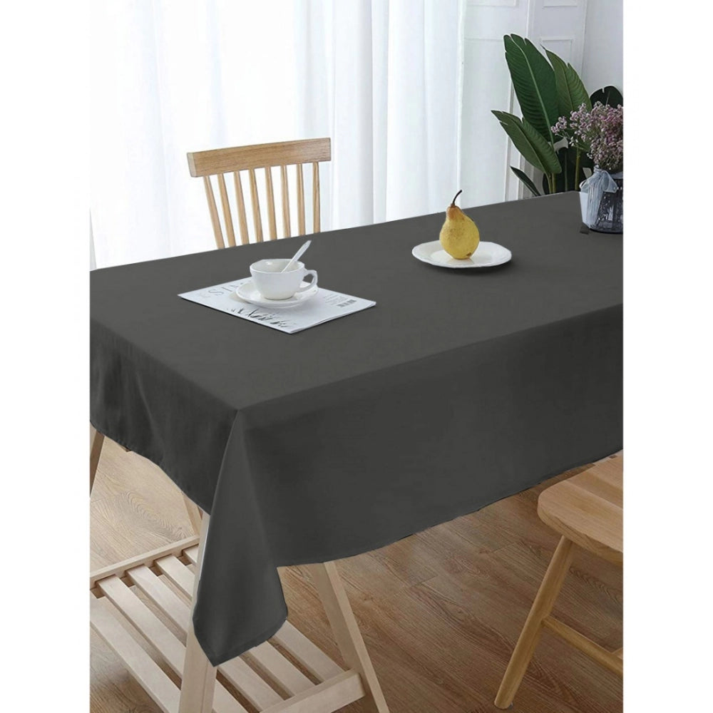 Generic Solid Cotton Plain Table Cloth (Dark Grey)