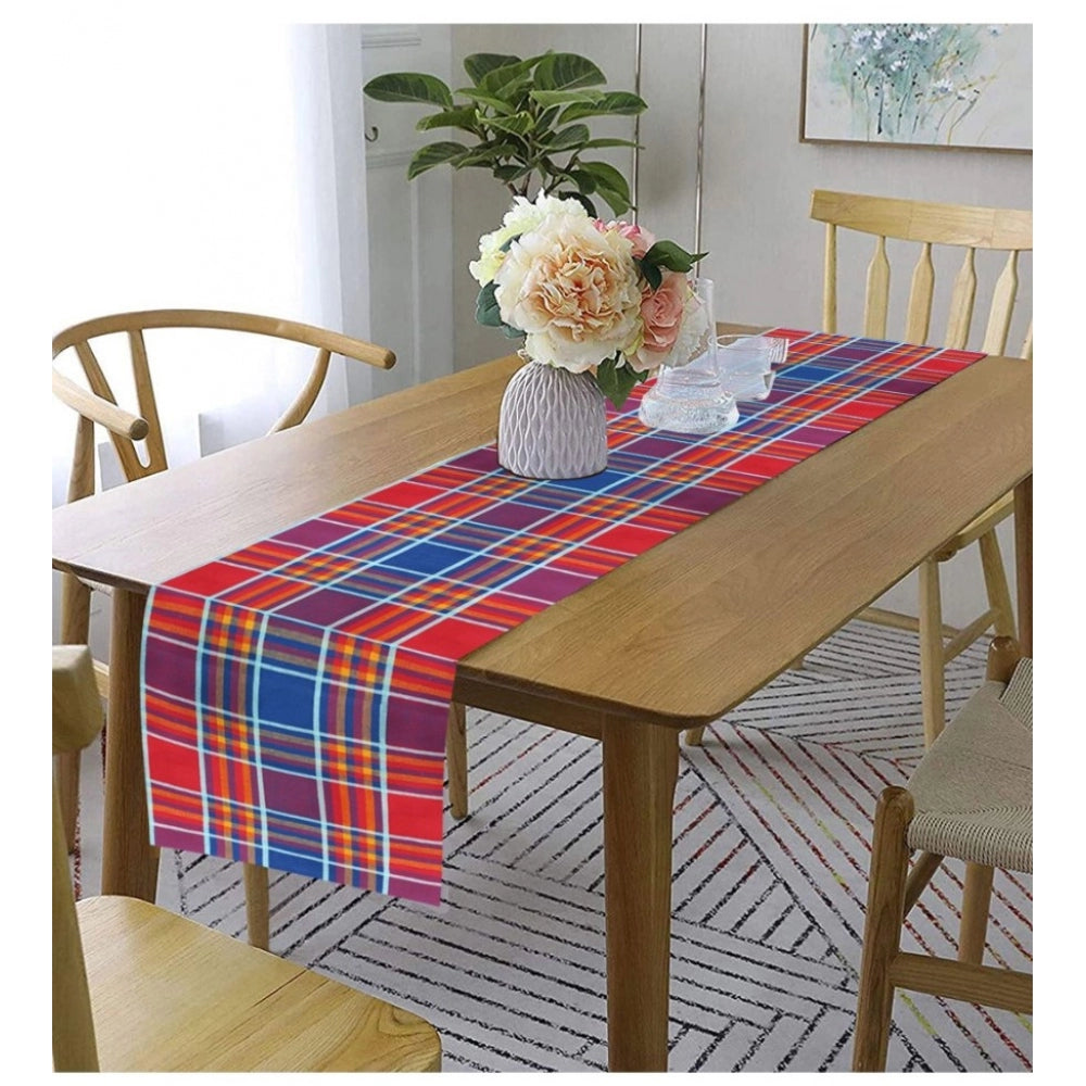 Generic Checked Cotton Table Runners (Multicolor)