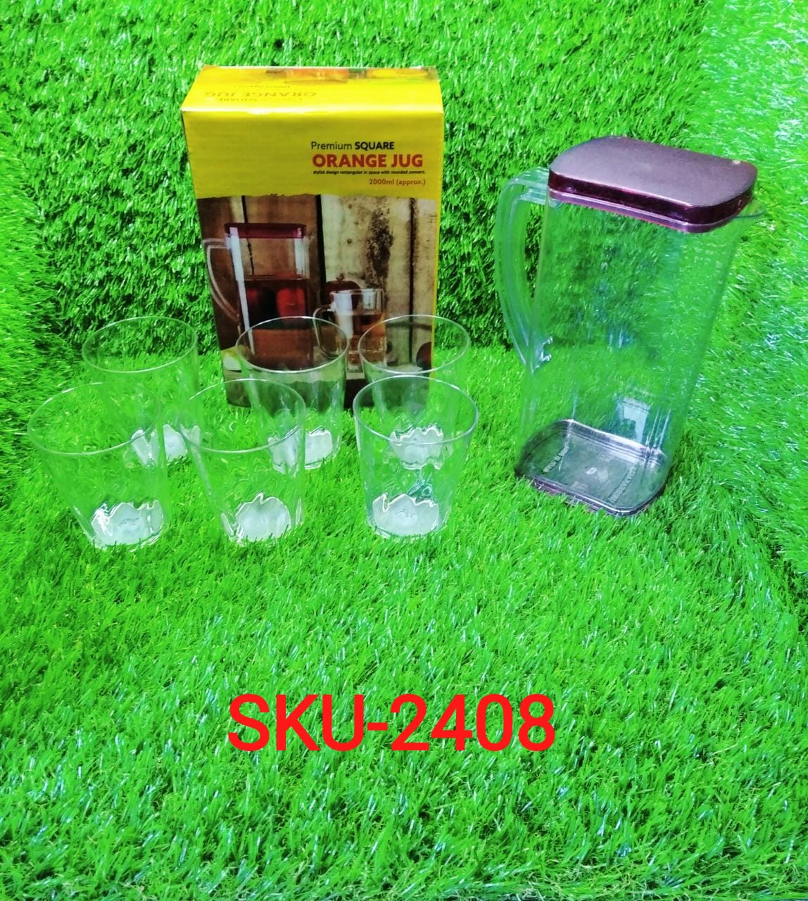 2408A Resistant Glass Jug for Juice, Milk, Cold or Hot Beverages DeoDap