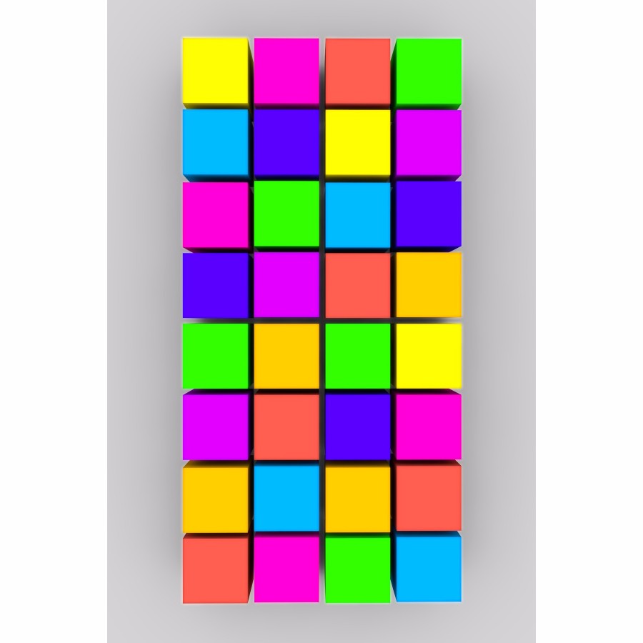 Colorful 3D Cubes Mobile Case Cover