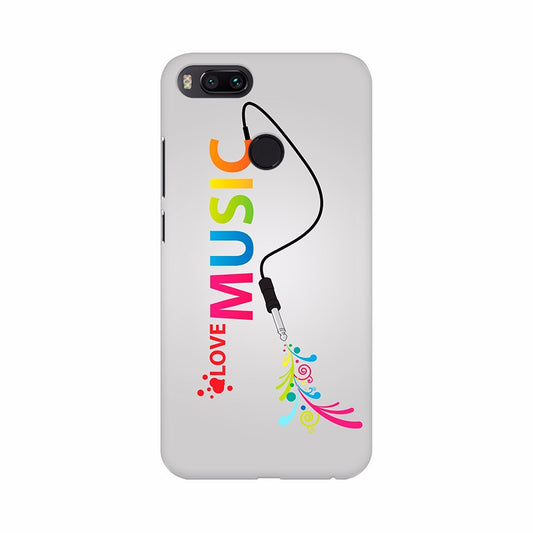 Love Music Colorful Text Mobile Case Cover