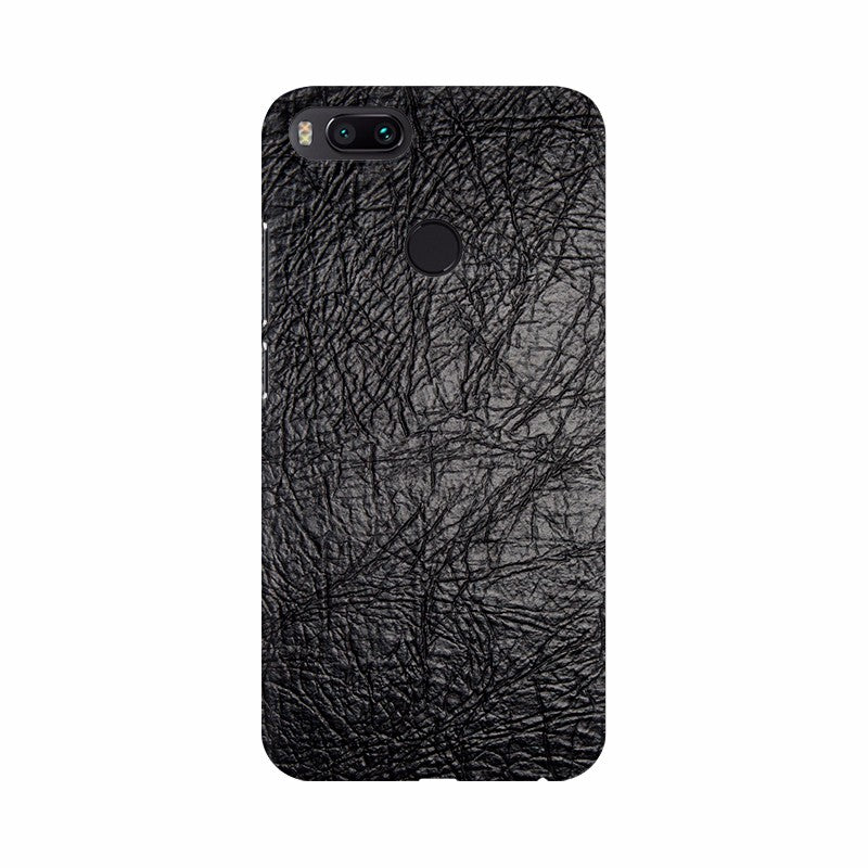 Black Leather Design Mobile Case Cover