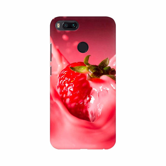 Strawberry Milk Shake Background Mobile Case Cover