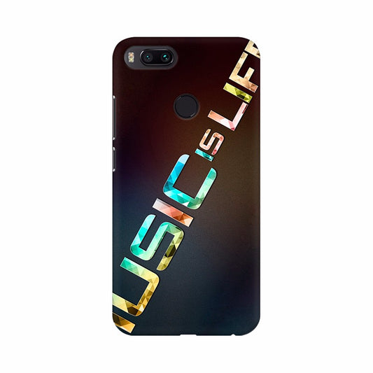 Music is Life Text Mobile Case Cover