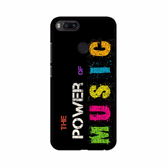 The Power of Music Colorful Text Mobile Case Cover
