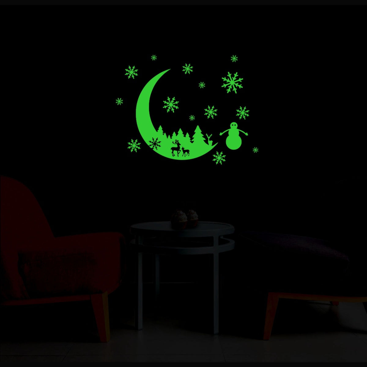 Generic Green Galaxy Of Stars Radium Wall Sticker