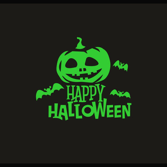 Generic Green Happy Halloween Radium Wall Sticker