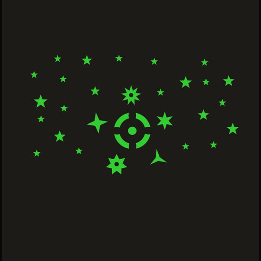 Generic Green Galaxy Of Stars With Moon Radium Wall Sticker