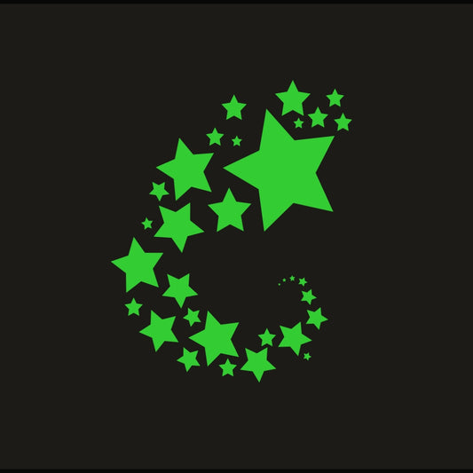 Generic Green Galaxy Of Stars With Moon Radium Wall Sticker