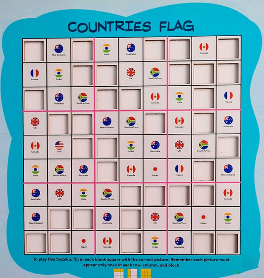 Countries Flag (10X10 Inches)