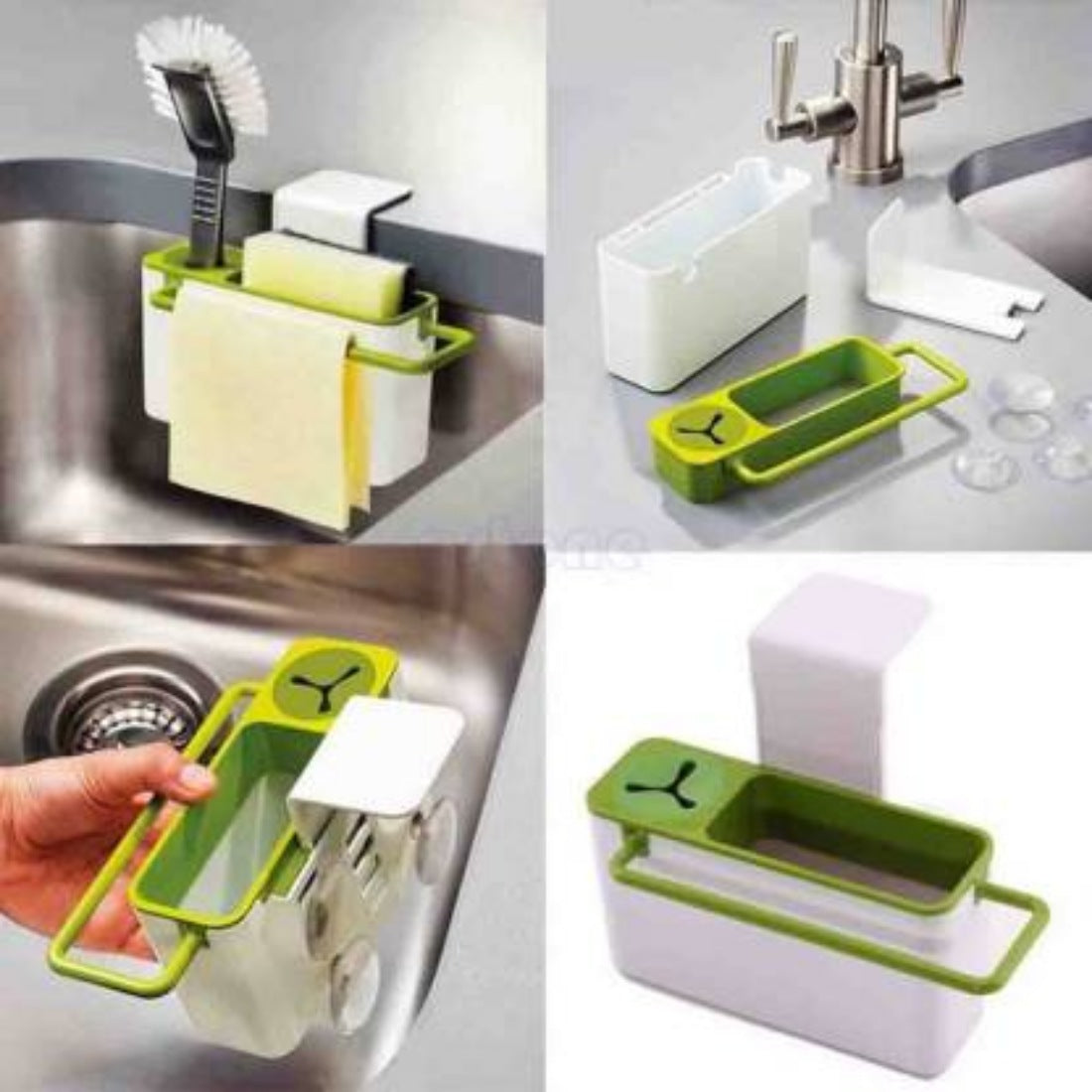 Generic Kitchen Self Draining Sink Tidy With Suction Cup Organizer Sponge