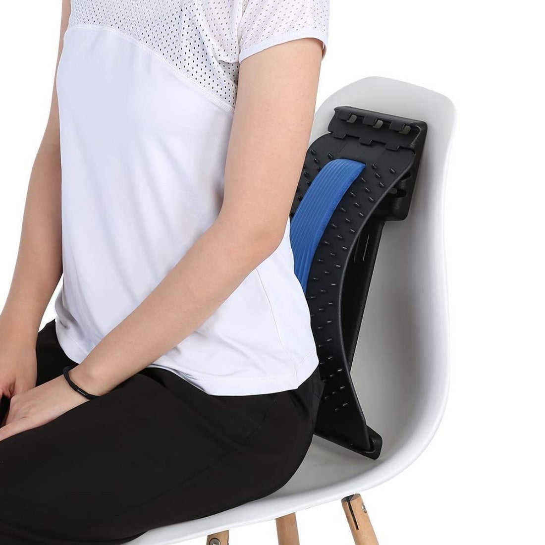 Generic Magic Back Support Device Lower and Upper Muscle Pain Relief Multi-Level Lumbar Spine Stretching Massager (Color: Assorted)