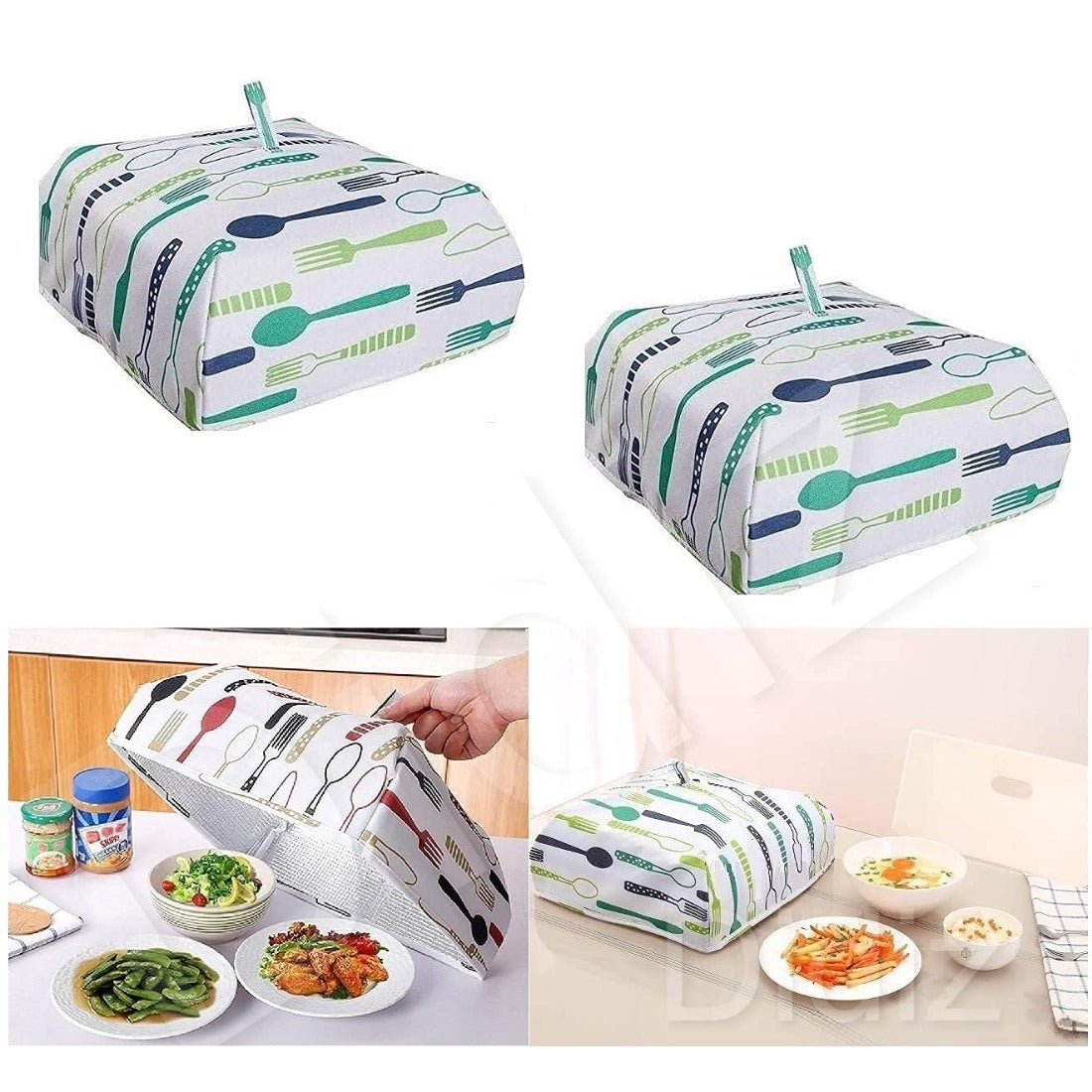 Generic Foldable Insulated Food Cover with Table Hot Food Insulation Cover Dish Kitchen Food Cover  (Color: Assorted)