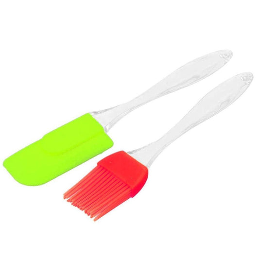 Generic Pack Of_5 Silicone Spatula And Pastry Brush (Color: Assorted)
