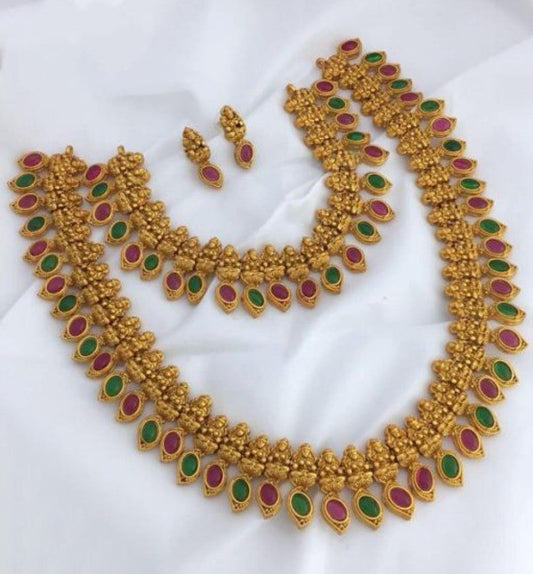 Generic Women's Jewellery Set (Red And Green, Free Size)