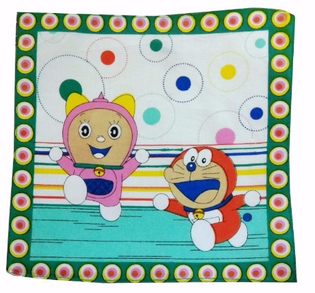 Generic Pack Of_10 Doreman With Mini Dora Small Size Handkerchiefs (Color: Multi Color)