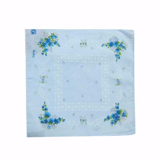 Generic Pack Of_6 Desinger Flower Medium Size Handkerchiefs (Color: Multi Color)