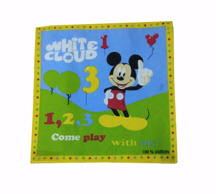 Generic Pack Of_8 Micky Mouse Medium Size Handkerchiefs (Color: Multi Color)